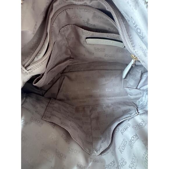 MICHAEL KORS GLADSTONE LARGE white LEATHER TOP ZIP LOGO SATCHEL (PU500 - Picture 8 of 13